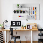 G.CORE Peg Board Organizer 21 Pack, Pegboard Accessories with Baskets Cups Hooks - 1/8" & 1/4" Peg Board Wall Tool Organizers
