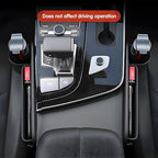 Car Seat Gap Filler Organizer, Universal Premium Leather Seat Organizer with Cup Holder, Seat Gap Storage Box with Bottle Holder, Car Gap Bag Front Center Console Seat (Driver+Passenger 2 Pack)