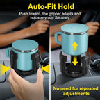 Cup Holder Expander (Adjustable Holder & Base, Auto-Fit Hold, One Button Open), Car Cup Holder Expander for Yeti, Hydro Flask