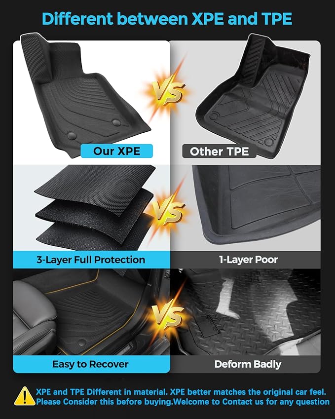 XPE Floor Mats Cargo Liner for BMW 3 Series 330i M340i Sedan 2019-2025/for BMW 330e 2021-2025 All-Weather Protector Heavy Duty Mat for 3 Series 2020 2022 2023 2024 Car Accessories
