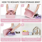 Shelf Baskets for Organizing | Storage Basket for Shelves | Small Woven Baskets | Rope Toy Basket | Closet Organizer Bins | C