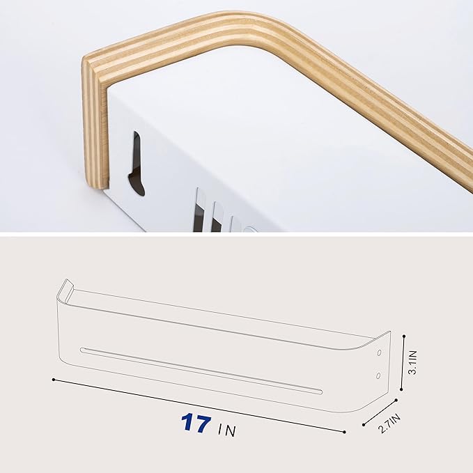 GEMAPOCO® Key Holder Wall Mount with 5 Retractable Hooks, 17-inch Finland-Designed Key Hanger with Shelf, Modern Coat Rack Wa
