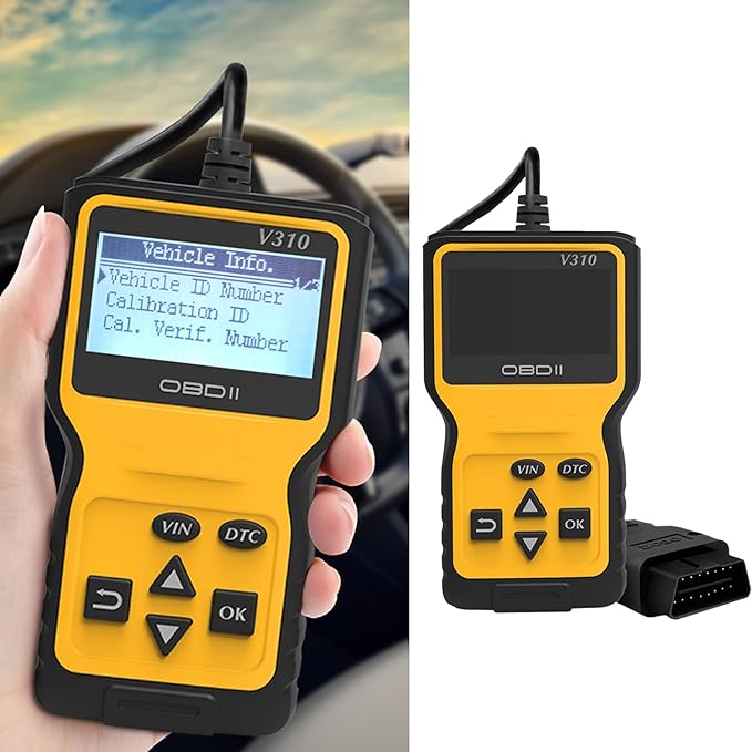 Car OBD2 Scanner Code Reader for Check Engine, Read and Erase Fault Codes, Check Emission Monitor Status, CAN Diagnostic Scan
