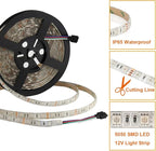 SUPERNIGHT LED Strip Lights 16.4FT SMD 5050 Waterproof 300LEDs RGB Flexible LED Light Strip Rope + 44Key IR Remote Controller for Bedroom TV Backlight Christmas Valentines(Not Include Power Adapter)