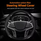 1 Pack Car Breathable Steering Wheel Cover, Wear -Resistant Steering Wheel Sleeve, Carbon Fiber Non-Slip Steering Wheel Protector, Four Seasons Universal Steering Wheel Set (Circular)