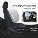 Coverado Seat Covers, Car Seat Covers Full Set, Leather Seat Covers for Cars, Car Seat Protector, Black Car Seat Covers Front
