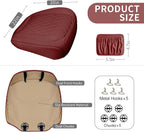 2 Pack Leather Front Car Seat Cover Bottom Car Seat, Anti-Slip and Full Wrap Driver Car Seat Protectors with Storage Pocket, 