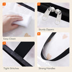 Lifewit 6 Pack Clear Clothes Storage Bags, 40L Plastic Blanket Storage Bag, Vinyl Foldable Moving Bags with Zipper, Closet Or