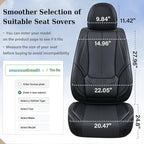 Coverado Seat Covers, Car Seat Covers Front Seats, Car Seat Cover, Car Seat Protector Waterproof, Car Seat Cushion Nappa Leat