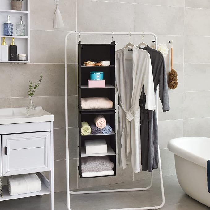 GRANNY SAYS 6-Shelf Hanging Organizer for Closet, Separable to 2 Pack 3-Shelf Hanging Shelves, Hanging Organizer for Bedroom,