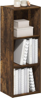 Furinno LUDER Book Shelf, 3-Cube Bookshelf, Bookcase with Open Shelves, 9.3 x 12 x 31.5, Easy Assembly, for Living Room, Bedr