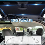 KMF 7pcs Sun Shades for Volkswagen Jetta 2019-2025 Accessories, Custom Fit VW Jetta Windshield Sunshade Car Window Covers for Side Rear, UV Block and Blackout Privacy for Camping