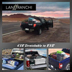 Cargo Net for Pickup Truck Bed-4' X 6' Stretches to 8' X 12'-Bungee Truck Cargo Net for Trucks, SUVs & Cars-4”x4” Mesh Sized Cargo Netting for Car Bed & Roof Rack to Hold Various Loads