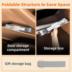Foldable Car Laptop Holder, Adjustable Car Laptop Mount for Steering Wheel Tray Holder, Metal Notebook stand| Car Reading Stand | Car Tablet Holder, Multipurpose Travel Car Accessories-Silver