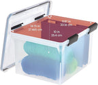 IRIS USA File Box WeatherPro File Organizer Plastic File Box for Letter/Legal File, Water Resistant Document Box, Durable Lid
