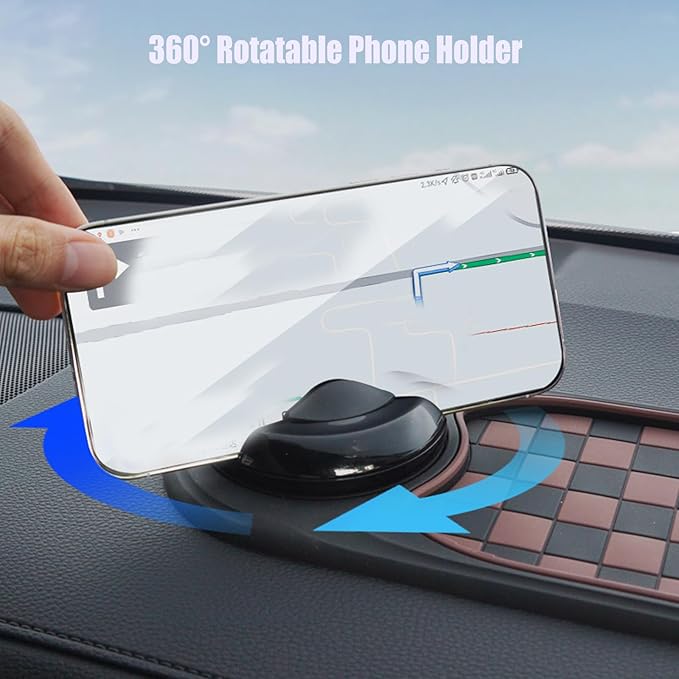 S-SNAIL-OO Multifunction Car Anti-Slip Mat, Multifunction Car Dashboard Mobile Phone Holder with Temporary Parking Number Pad