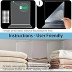 Shelf Dividers for Closet Organization: 12" Tall Acrylic Closet Dividers for Shelves - Clear Free Standing Shelf Separators f