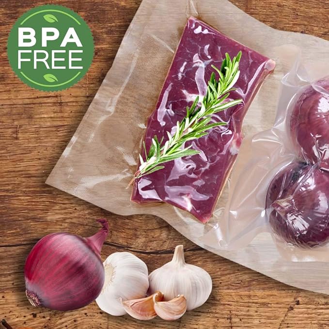 MakMeFre 6 Pack 8"x20'(3Rolls) and 11"x20' (3Rolls) Vacuum Sealer Bags Rolls for Food,Commercial Grade, BPA Free,Puncture Pre