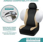 Skechers Car Seat Covers,Leather Seat Covers with GOGA Mat Technology,Waterproof Car Seat Covers Front Seats,Airbag Compatibl