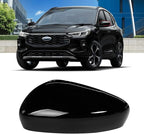 Compatible with Ford Escape SE/SEL Left Driver Side Mirror Cap Cover 2020 2021 2022 2023 2024, Glossy Black Side Door Rearview Mirror Cover Replacement WITHOUT turn signal light