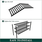 Smiry Bamboo Shoe Rack for Closet, 3 Tier Long Wooden Stackable Shoe Organizer, Free Standing Shoes Storage Shelf for Entrywa