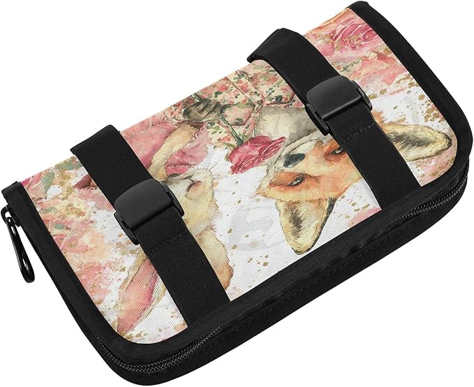 Car Tissue Holder Car Visor Organizer Tissue Box Holder for Car Sun Visor Organizer with Car Vehicle Accessories Essentials Interior for Women Men Fox Bunny Roses Pink