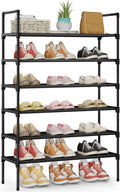 Kitsure Shoe Rack - 6-Tier Shoe Organizer, Shoe Rack for Closet, Entryway, Bedroom, Easy- Assembly Storage Shelf with Side Ha