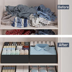 DIMJ Drawer Organizer Clothes Storage- 18 Pack Baby Dresser Organizer for Nursery, Foldable Closet Drawer Organizer Bins for 