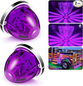 BJZ 2Pcs Purple Watermelon LED Strobe+Constant Marker Lights Dual Function Watermelon-shaped Side Marker Clearance Tail Top Cap Roof Lights for Trailer Truck Semi-trailer Heavy-duty Truck Bus Van
