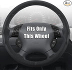 Aimato Customized Steering Wheel Cover for Honda Accord 2003-2007/Odyssey 2005-2010,Thin,Anti-Slip,Scratch-Resistant Exclusive Car Accessory for Honda,Nappa Black