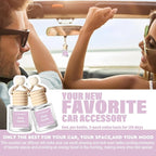 C Classy Car Air Freshener Hanging 2 Pack, Pink Sands Essential Oil Diffuser for Cars, Long-Lasting Fragrance, Cute Car Acces