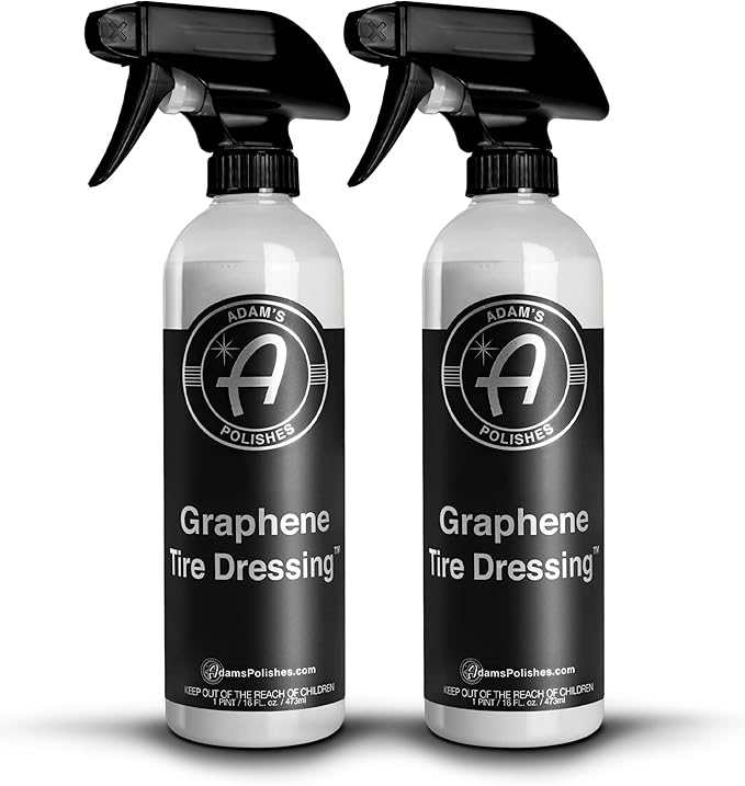 Adam's Polishes Graphene Tire Dressing - Deep Black Finish W/Graphene Non Greasy Car Detailing Use W/Tire Applicator After Ti