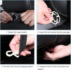 Car Seat Back Organizer, Leather Vehicle Seatback Storage Pocket with Foldable Table Tray, Multifunctional Automotive Backsea