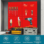 4 Pack Steel Peg Board,Universal 1/8 and 1/4 Pegboard Accessories,Ideal for Garage Tool Storage, Office Organization, Craft R