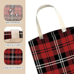 Car Trash Can, Hanging Car Organizer and Storage Bag, Trash Bin for Vehicle, Travelling, Camping Black and Red Checkerboard