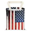 Car Garbage Can, Seat Back Hanging Cute Car Trash Can Bag, Car Organizer and Storage Bag for Travelling, Outdoor Retro American Flag