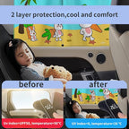 Car Sun Shade for Baby - EOHMAK Car Side Window Sun Shade Cover Upgrade Double Opening Car Interior Curtain Sun Blocker Blind (Pink Rainbow, 1 Pack)