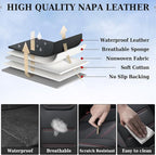 Coverado Car Seat Covers, Front Covers for Cars, Car Seat Cover Front Seats, Car Seat Protector Waterproof, Leather Cushion, 