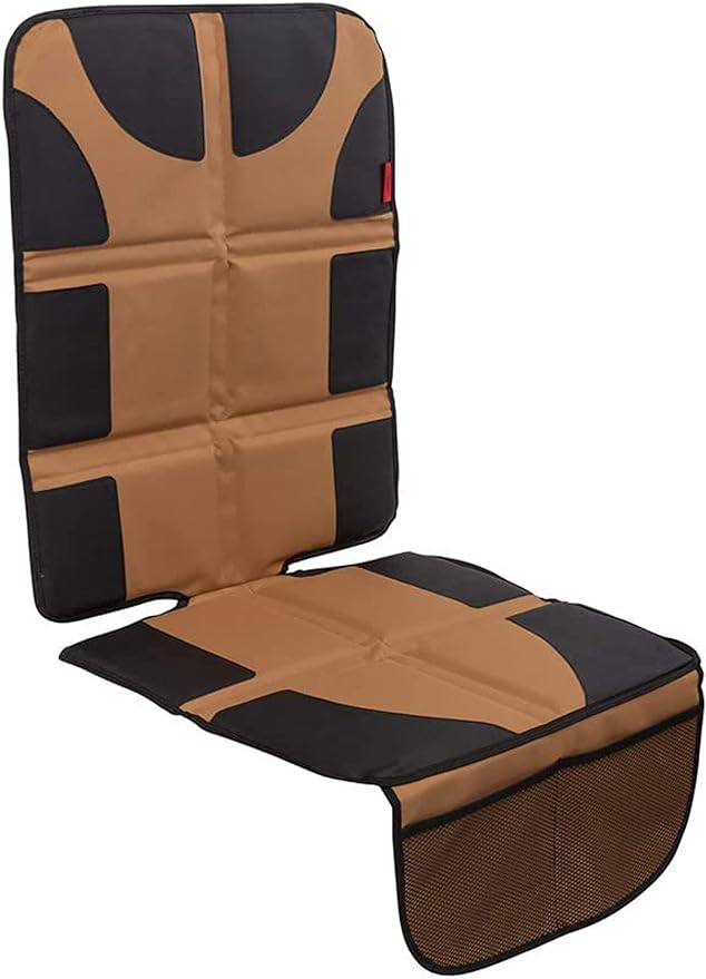 Lusso Gear Car Seat Protector - Waterproof Car Seat Cover - Non-Slip Padding & Mesh Pockets for Baby Travel Gear - Universal 