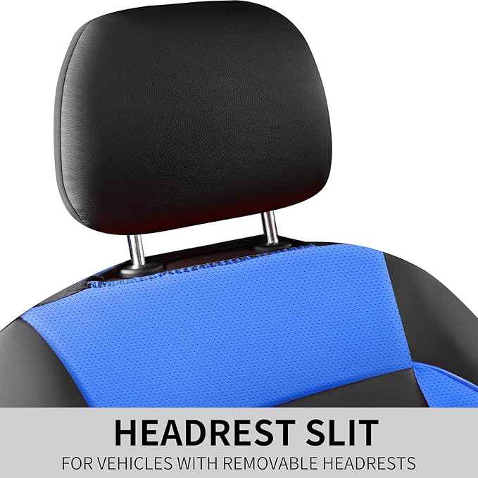 Leather Car Seat Covers Front Seats, 3D Foam Support Car Seat Covers, Universal fit for Trucks Vans SUVs Sedans Automotive Co