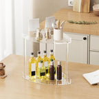 Bathroom Counter Organizer Countertop 2 Tier Storage Acrylic Corner Makeup Organizer for Makeup, Perfume, Vanity, Spice Rack,