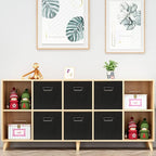 Fabric storage bins Cubes, Fabric Cube Organizer with Handle, Foldable Cube Bins for Cloth or Accessary Storage, 11x11x11, Se