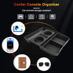 for 2024 Hyundai Palisade Lower Console Organizer for 2023-2025 Palisade SE/SEL/XRT/Limited/Calligraphy Under Console Tray Palisade Accessories (23-25 Palisade TPE Under Organizer w/Cup Holder)