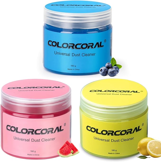 COLORCORAL 480g Cleaning Gel Universal Dust Cleaner for Car Vent Keyboard Cleaning Detailing Slime Putty Cleaning Kit Car Acc