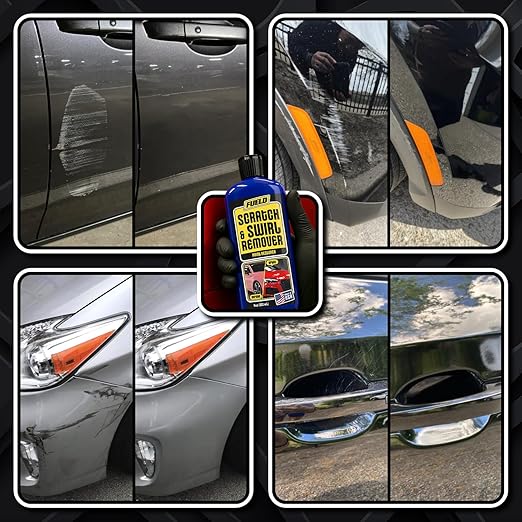 Scratch Remover – Car Scratch Repair & Swirl Remover for Vehicles – Deep Scratch Repair Compound & Polishing Solution – Car Paint Repair Kit for Clear Coat & Paint Restoration – 8 oz with Towel