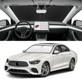 Custom Fit Windshield Sun Shade for Mercedes-Benz E-Class 2017-2023, Blocks UV & Heat, Front Window Sunshade Accessories, Easy Fold & Store Keep Your Car Cooler
