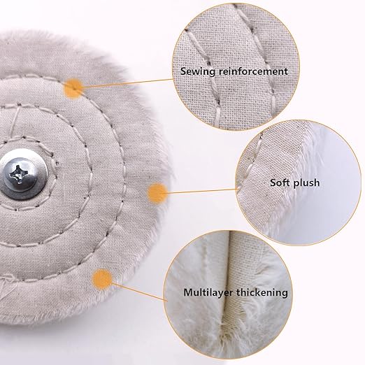 11 pcs Buffing Wheel for Drill, Buffing Pad Polishing Wheel Kits, Wheel Shaped Polishing Tool for Metal Aluminum, Stainless Steel, Chrome, Jewelry, Wood, Plastic, Ceramic, Glass, etc