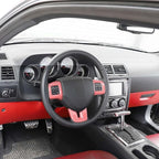 Linskip Steering Wheel Trim Compatible with Dodge Journey 2013-2023 & Challenger/Charger/Durango/Dart 2009-2014, Challenger Steering Wheel Cover, Challenger Interior Accessories 3Pcs(Pink)