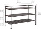Seville Classics Sturdy Freestanding Storage Shelf for Bedroom, Closet, Entryway, Dorm Room Organizer Stackable Durable Metal