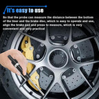 2PCS Brake Pad Thickness Gauge Measure Tool with Scale- Brake Shoe Gauge Car Brake Measuring Tool for Internal External Brake